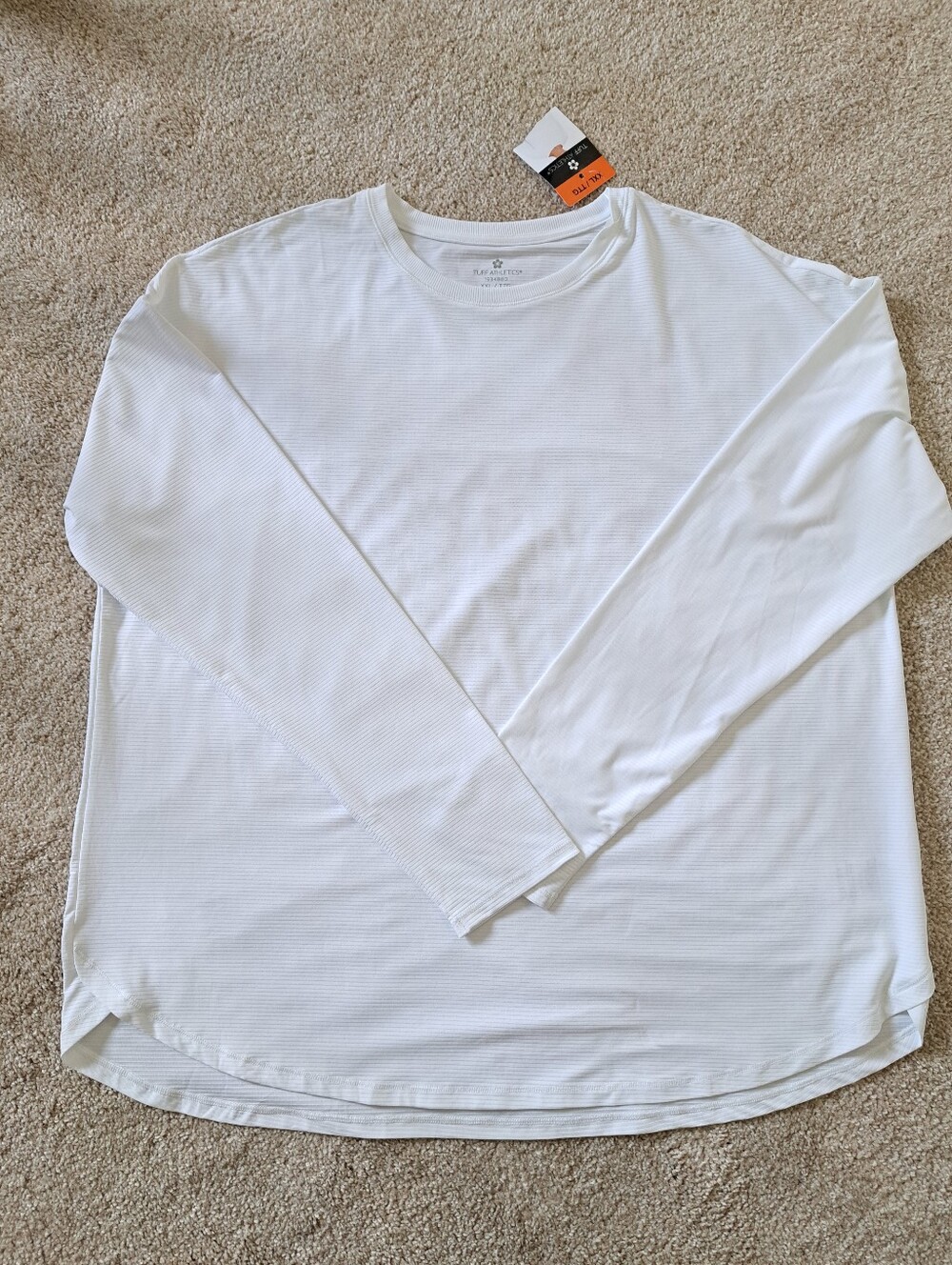 Tuff Athletics Long Sleeve Crewneck Activewear Top Womens Size XXL White Casual - Picture 9 of 10